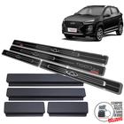 Soleira Em Aço Inox Chery Tiggo 3X Preto Alto Relevo - JR PARTS