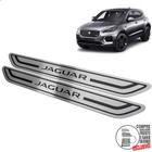 Soleira Inox Jaguar E-Pace 2018 A 2020 Preto Baixo Relevo