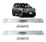 Soleira para Porta Lateral Tuning Esportiva para carros 4 Portas (ABS) CROMADO Personalizado BRONCO