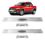 Soleira para Porta Lateral Tuning Esportiva para carros 4 Portas (ABS) CROMADO Personalizado STRADA - Shekparts