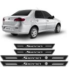 Soleira Platinum Fiat Siena 2005 A 2016 4 Peças Preto Sp109