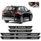 Soleira Platinum Mitsubishi Outlander Todos 4 Peças Preto - artesanal