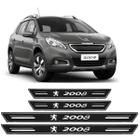 Soleira Platinum Peugeot 2008 2015 a 2020 4 Peças Preto - Artesanal