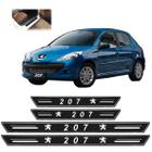 Soleira Platinum Peugeot 207 2009 a 2015 4 Peças Preto sp051 - artesanal