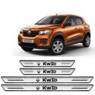 Soleira Platinum Renault Kwid 2017 A 2020 4 Peças Prata