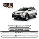 Soleira Platinum Toyota RAV4 1998 a 2020 4 Peças Prata sp104 - artesanal