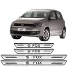 Soleira Platinum Vw Fox 2003 A 2020 4 Peças Prata Sp123 - Artesanal