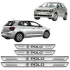 Soleira Platinum Vw Polo 2002 A 2020 4 Peças Prata Sp127 - Artesanal