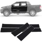 Soleira Vinil Blackout Para Ford Ranger 2013 14 15 16 17 18 19 4 Peças - NP Adesivos