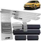 Soleiras Pedaleira Auto Descanso Golf R-line 18 19 Prata BR