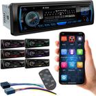 Som Automotivo H-Tech Auto Rádio USB Conexão Bluetooth SD Card 2.0 DSP App CarMedia HT-1523