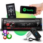 Som Automotivo Pioneer Mvh-s118ui Mixtrax Mp3 Usb Controle Remoto Spotify + Adaptador Bluetooth