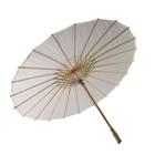 Sombrinha Japonesa Oriental Branca Lisa Nylon - 83 cm x 54 cm