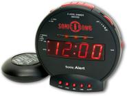 Sonic Alert Despertador Extra Alto, Preto