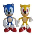 Sonic e Sonic Amarelo Collection - 2 Bonecos Grandes