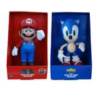 Sonic e Super Mario Bros Collection - 2 Bonecos Grandes