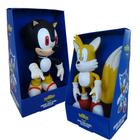 Sonic Preto e Tails Collection - 2 Bonecos Grandes