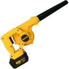 Soprador Folhas 2 Baterias Aspirador Elétrico Portatil 21v - Amarelo e Preto - 110V/220V - Bvick