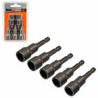 Soquete canhao magnetico 1/2" x 65mm 5pcs - bestfer