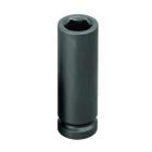 Soquete De Impacto Sextavado Longo Encaixe De 1/2 Pol 22Mm - Kingtony