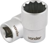 Soquete estriado encaixe 1/2" 32mm curto cromo vanádio - Vonder