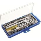 Soquete Excellent Bits Com Catraca Encaixe 1/4 E 3/8''Com 40Pecas 8Zi