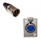 Soquete Plug Conector XLR Canon macho e Femea Painel 3 pino