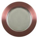 Sousplat em Aço Inox Borda Bronze - Mimo