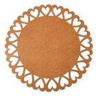 Sousplat em MDF Cru Arabesco 35cm - MDF 3mm - Kit C/ 24 Unid. - LENOBRE