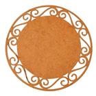 Sousplat em MDF Cru Arabesco 35cm - MDF 3mm - Kit C/ 24 Unid.