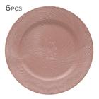 Sousplat Galles Riscas Terracota 33CM 6PÇS