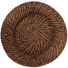 SOUSPLAT JOGO AMERICANO MARROM ESCURO RATTAN E BAMBU 32x32x1,5cm - MundiArt