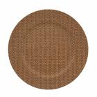 Sousplat Mescla Marrom Plástico Estilo Rattan Bon Gourmet 33cm