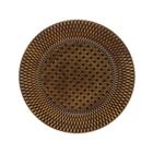 Sousplat Plástico PP Textura Rattan Castanho 33cm