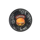 Sousplat Preto Burger Retro Jogo Americano Redondo 1un