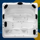 Spa Quadrado Amparo COMPLETO com hidro 2,40x2,20x0,98 Gel Coat 127v - Brasil Banheiras