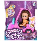 Sparkle Girlz Carro Mini Sparkles Roxo E Boneca Morena 4806