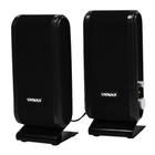 Speaker Satellite S-001 com 2 watts RMS USB e Mini Jack 3.5 mm - Preto