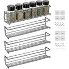 Spice Rack Wall Mount Wokex Single Tier Carbon Steel Silver