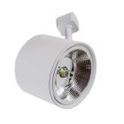 Spot Alumínio Trilho Eletrificado Branco ZTL018 + LED Ar111 B Quente ST2301