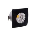 Spot de Embutir LED 1W Luz Amarela Bivolt Preto Quadrado LedArt