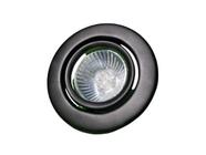 SPOT DE EMBUTIR REDONDO PRETO COM DICROICA 4,8w - Decorshop