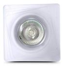 Spot embutir branco quadrado Vidro com LED 4,8w LED