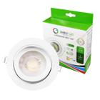 Spot Embutir Led Redondo 13Cm 15W Bivolt Branco Quente