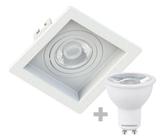 Spot Embutir Recuado MR16 + Lampada Led 7w GU10 6500K