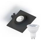 Spot Embutir Sand Save Energy Dicróica M16 Preto + Lâmpada Dicroica 4,8w 4000k