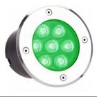 Spot Led Balizador 7w Verde De Chão Piso Blindado 120mm*90mm