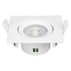 Spot LED de Embutir Quadrado 5W Multivolt Luz Amarela 3000k - SL05Q3