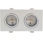 SPOT LED DUPLO DIRECIONAVEL EMBUTIR 10W 6500k BRANCO FRIO GALAXY