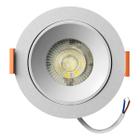 Spot LED Embutir 5W 6500K 375LM Redondo Branco Bivolt Bronzearte